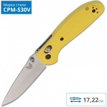 Нож BENCHMADE 556-YEL-S30V MINI GRIPTILIAN Нож BENCHMADE 556-YEL-S30V MINI GRIPTILIAN
